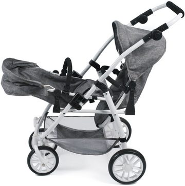 CHIC2000 Puppen-Zwillingsbuggy Vario, Jeans Grey