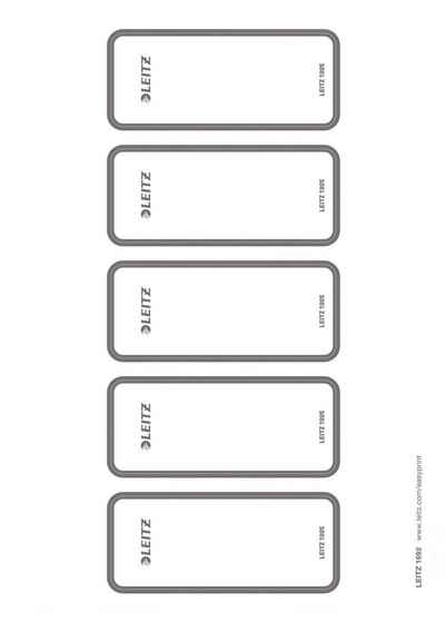 LEITZ Straßenbesen LEITZ Ordnerrücken-Etikett, 46 x 111 mm, kurz, breit, grau