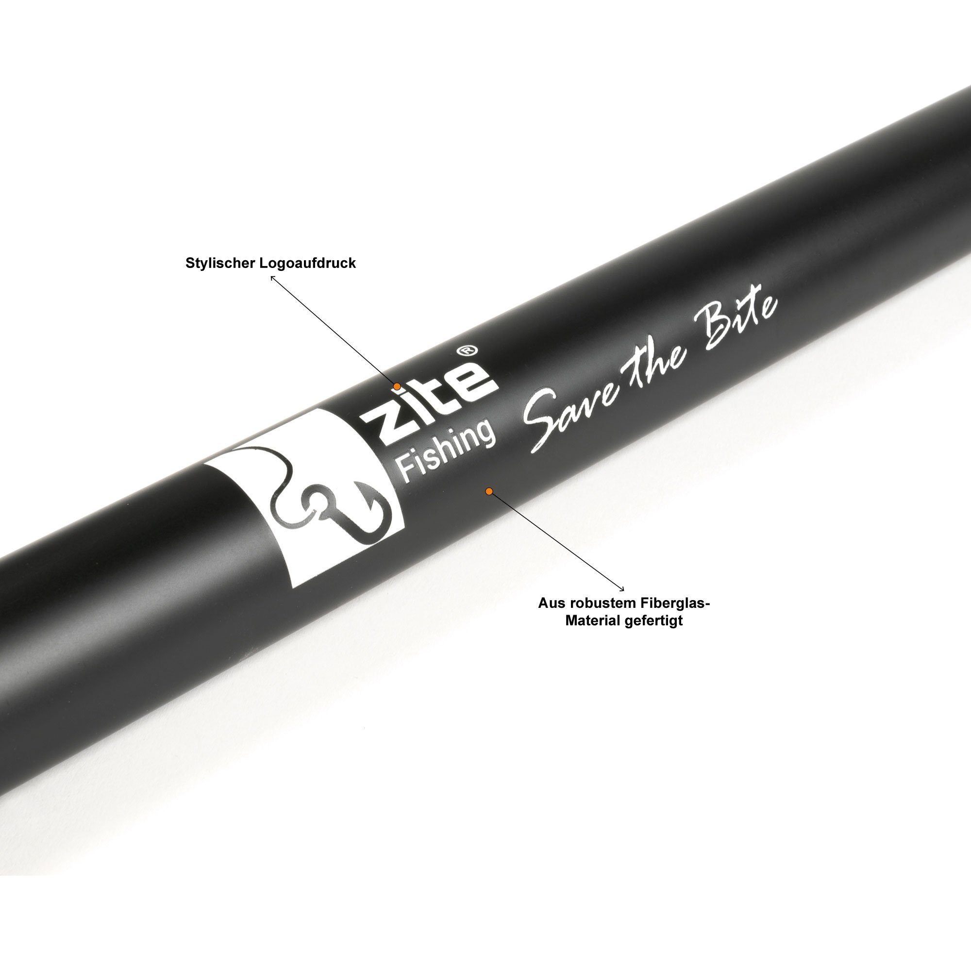 Zite Stipprute 7m Angelrute aus Fiberglas mit Spitzenring - Basic Teleskoprute