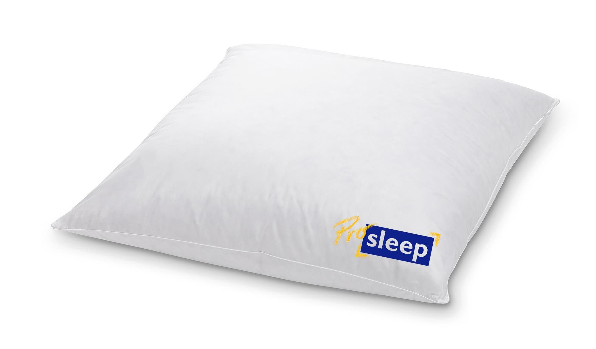 HANSKRUCHEN 3-Kammer-Kopfkissen HANSKRUCHEN Daunenkissen Kopfkissen Pro Sleep 80 x 80 cm, Füllung: 90% Daunen, 10% Federn, Bezug: 1005 Baumwolle, hergestellt in Deutschland, für Allergiker geeignet