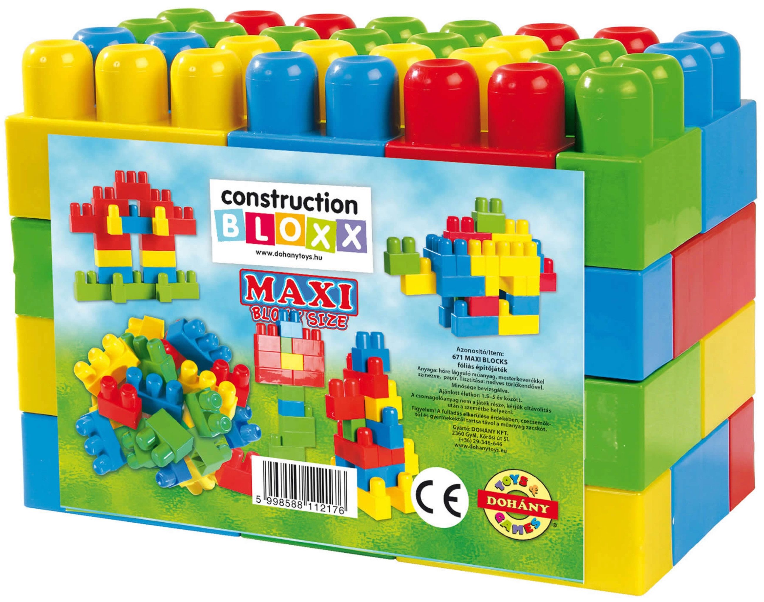 Dohany Maxi Bloxx Steckbausteine Bauklötze 60 Stück Spielbausteine, (60 St)