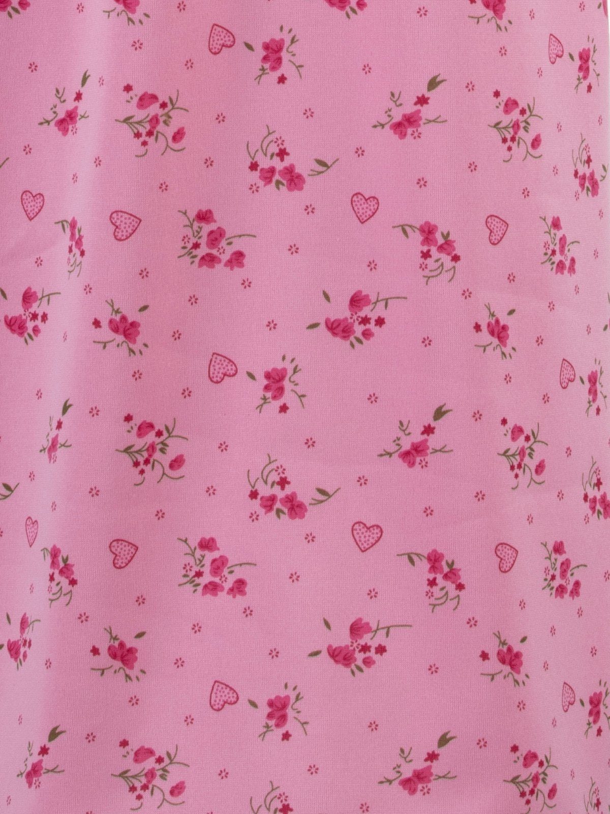 Nachthemd Nachthemd Herz - Blumen zeitlos Thermo pink