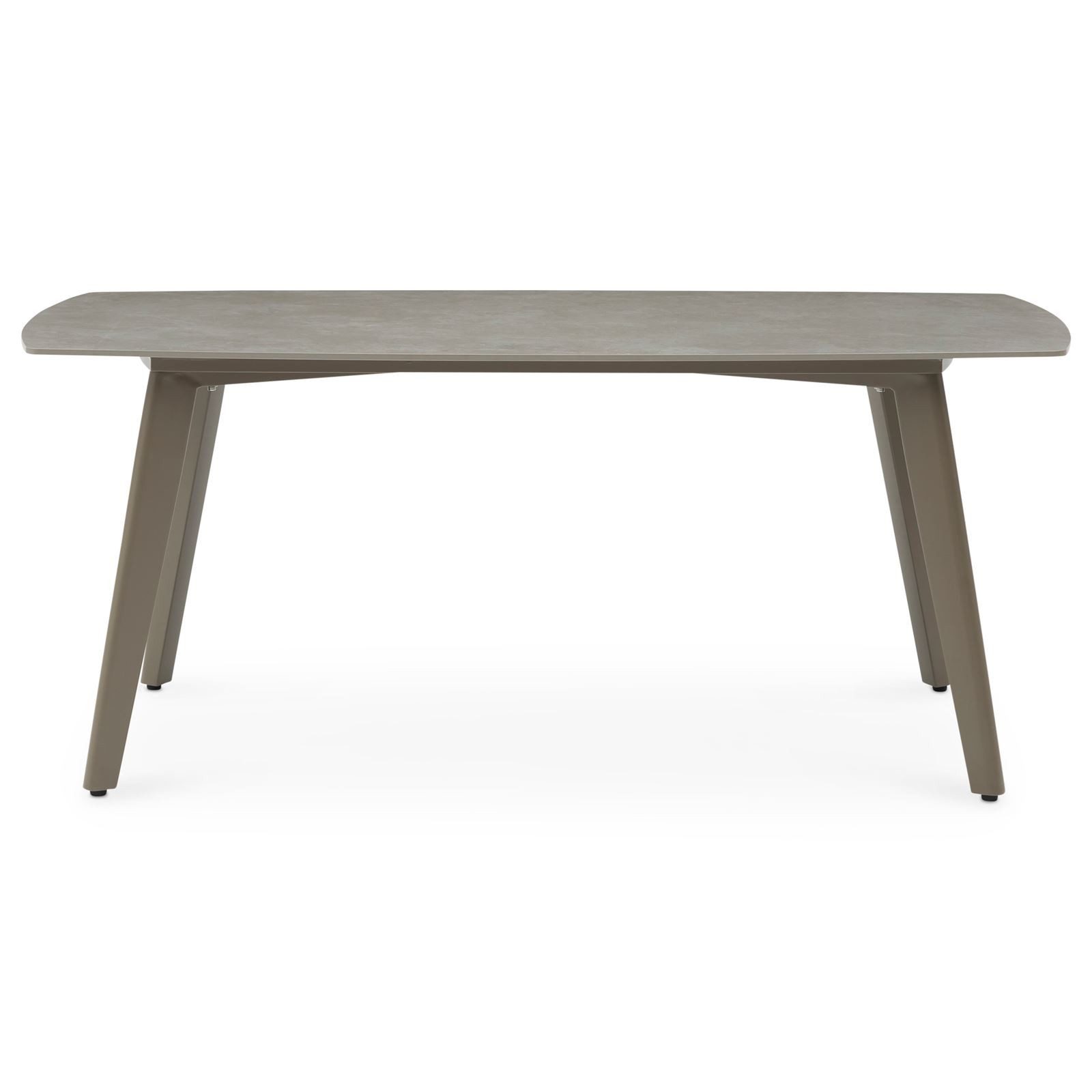 IDIMEX Gartentisch MEZA, Terrassentisch 180 x 90cm mit Keramik- Platte und Aluminium champagner