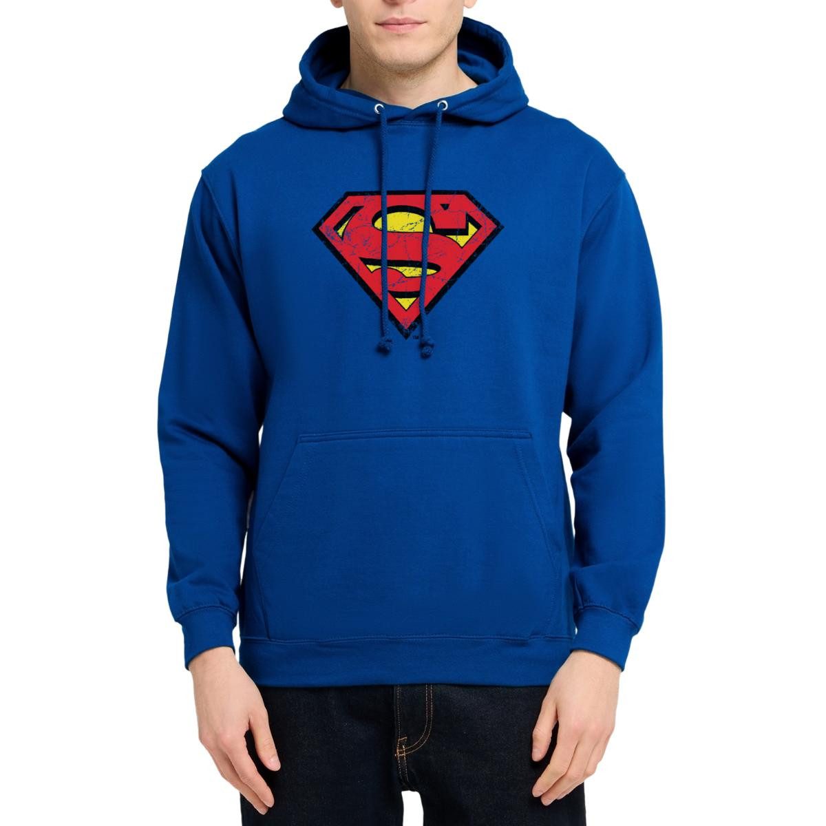 Spreadshirt Hoodie DC Comics Superman Logo Used Look Karneval Unisex Hoodie (1-tlg)