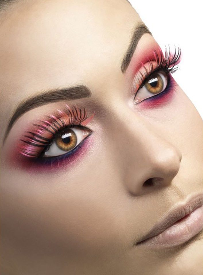 Metamorph Bandwimpern Falsche Wimpern Pleasing Pink, Künstliche Wimpern für Beauty, Festival und Karneval