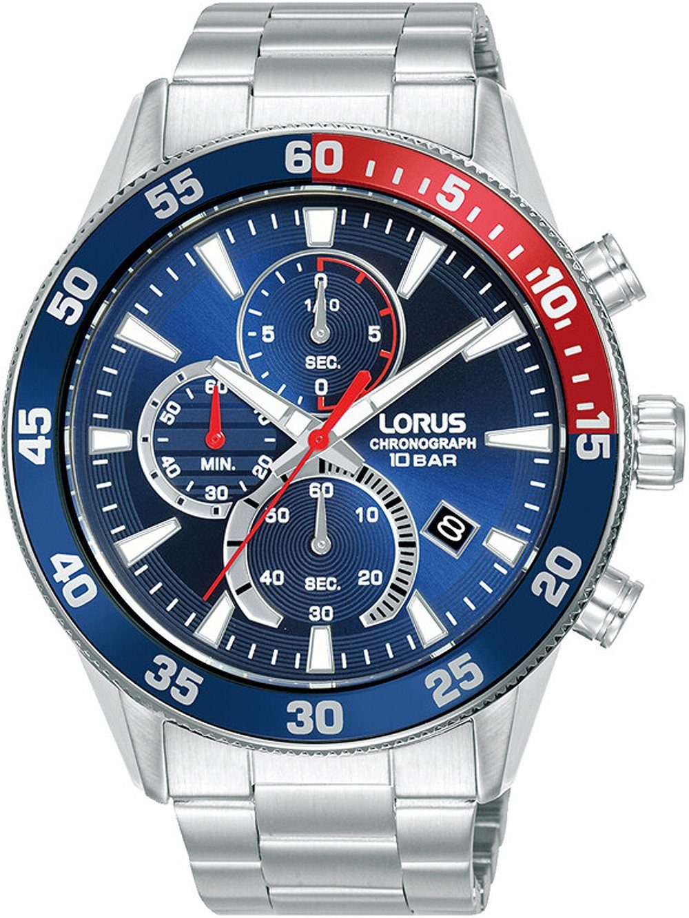 LORUS Quarzuhr Lorus RM325JX9 Chronograph Herrenuhr 46mm 10ATM Lorus RM325JX9 Chronograph Herrenuhr 46mm 10ATM