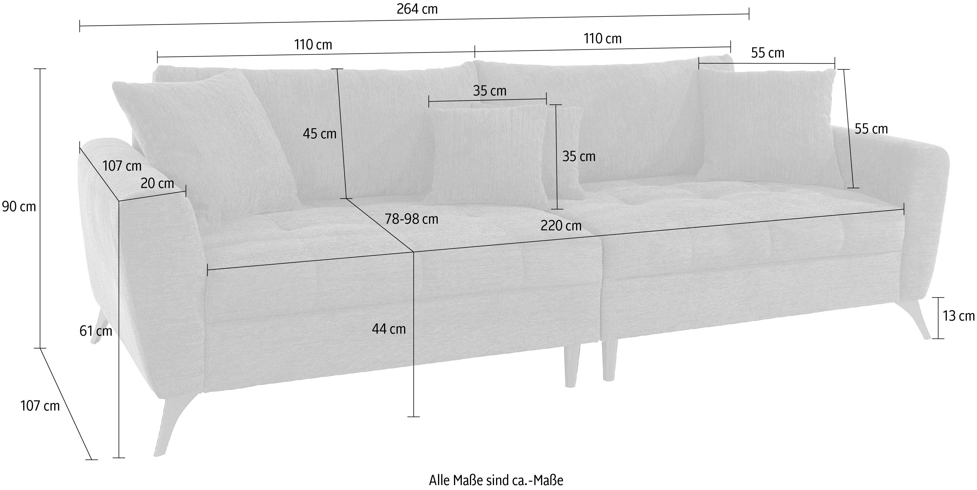 INOSIGN Big-Sofa Lörby, Belastbarkeit Aqua 140kg pro clean-Bezug mit auch Sitzplatz, bis