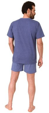 RELAX by Normann Pyjama Herren Schlafanzug kurzarm Shorty in Minimal-Optik - 122 10 872