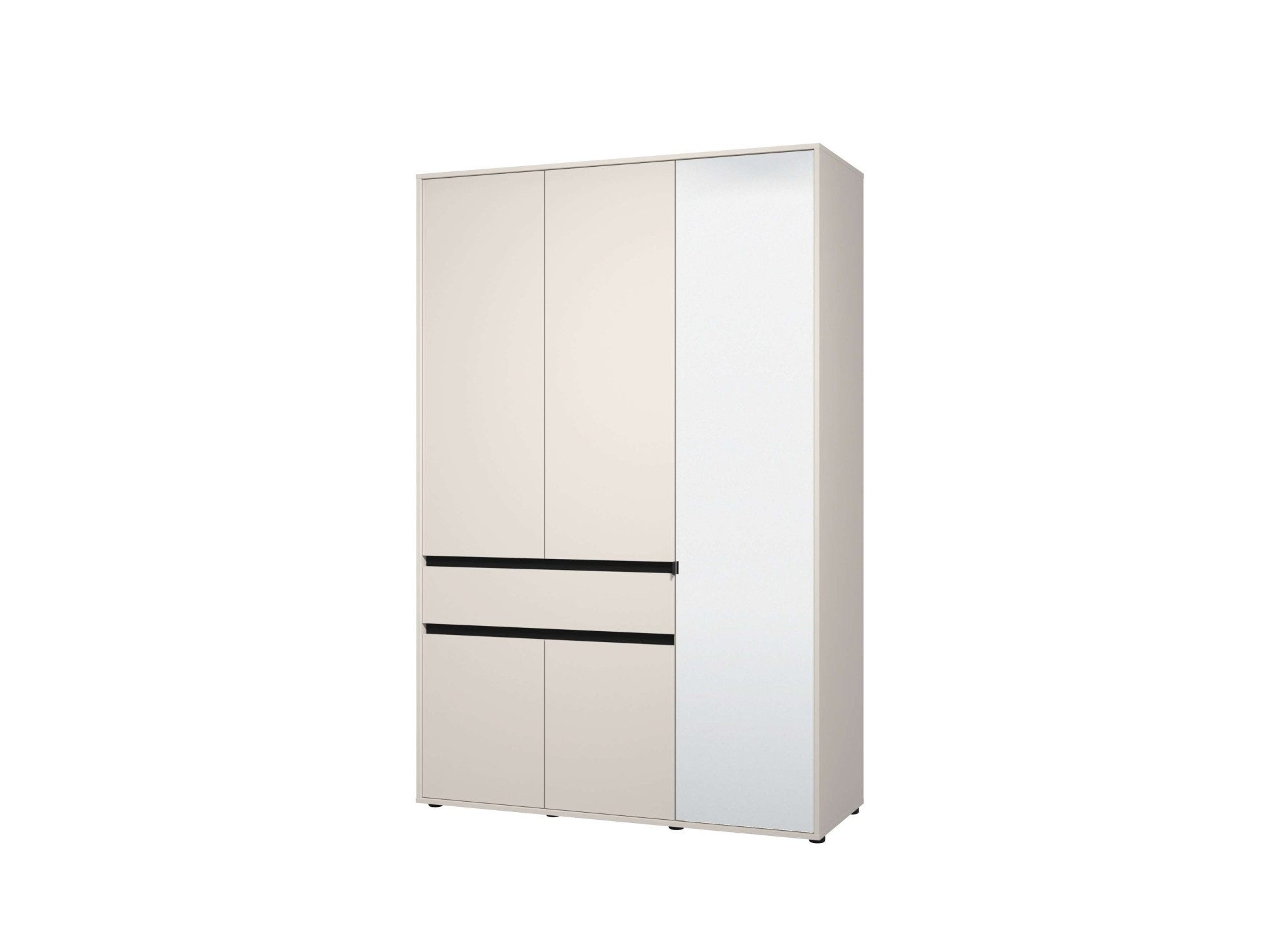 Home affaire Kleiderschrank Corbett, grifflose Optik, FSC-zertifziert, Made in Europe (138 oder 182,5cm breit, 211cm hoch und 54,5cm tief) mit Spiegel, 1 Schublade und Innenausstattung