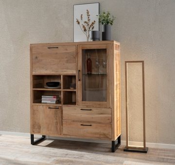 Kommode Highboard, BASIA, Braun, B 124 cm, T 38 cm