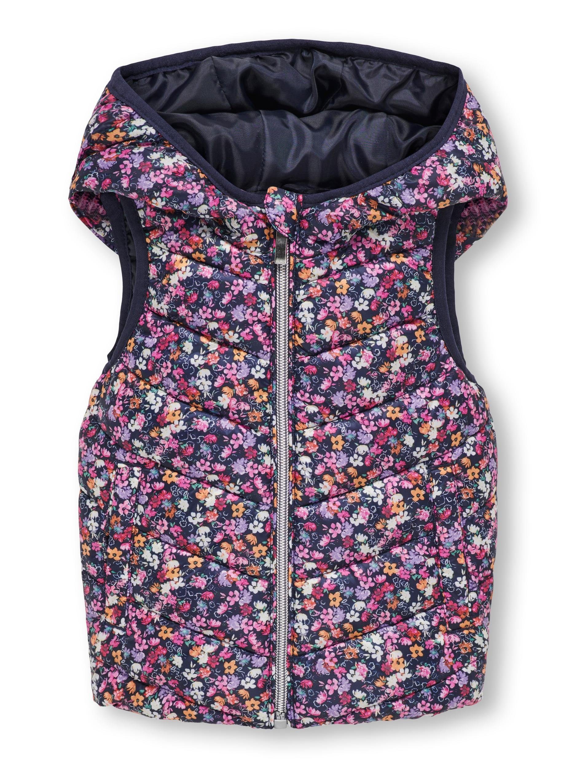 KIDS ONLY Steppweste KMGNEWTALIA NEA QUILTD AOP WAISTCOAT OTW night sky | Steppwesten