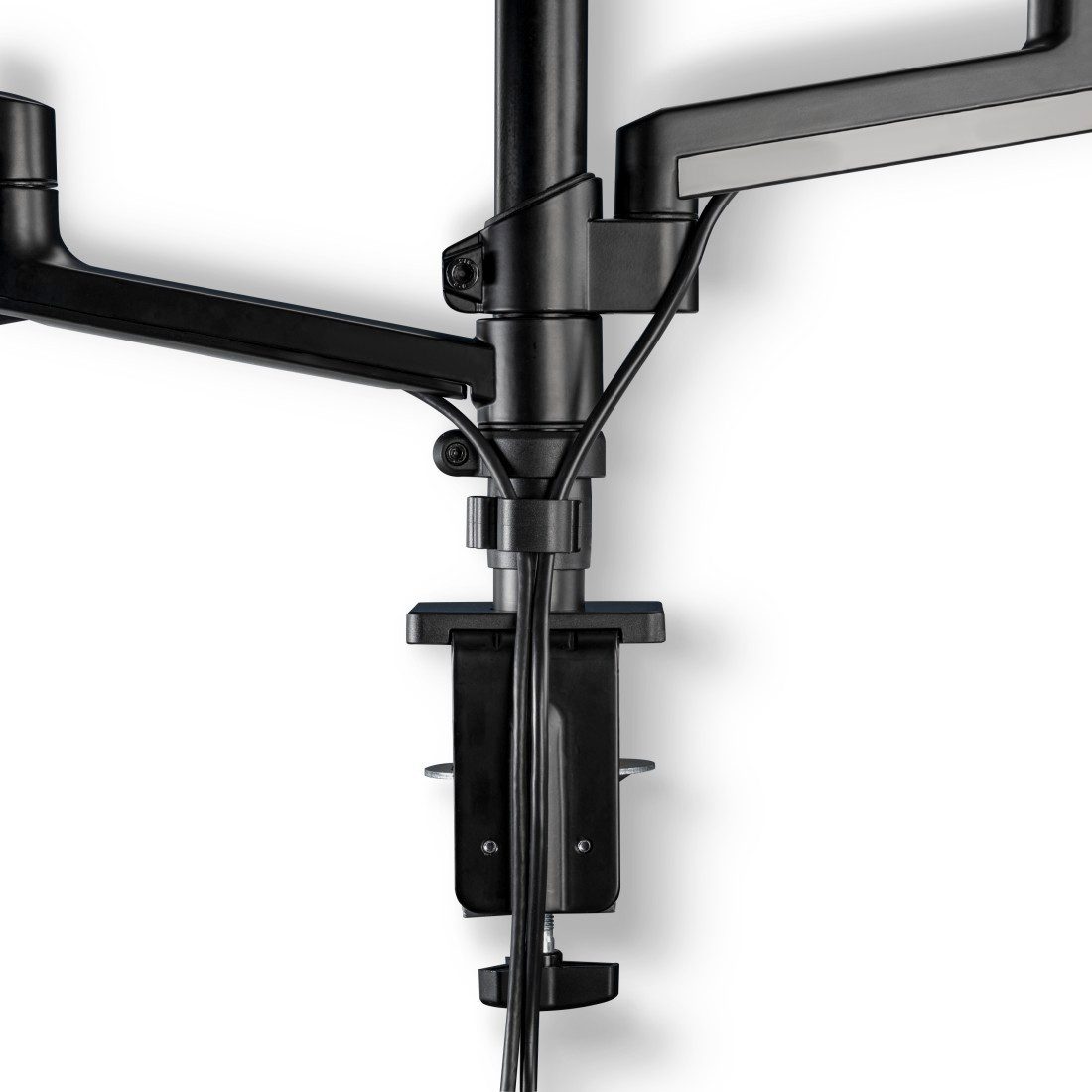 Hama Monitor-Halterung Monitor Halterung für Streaming Setup, schwenkbar, neigbar, justierbar, (bis 32 Zoll, 4 Arme, Mikrofonarm, Tischstativ, für 2 Monitore)