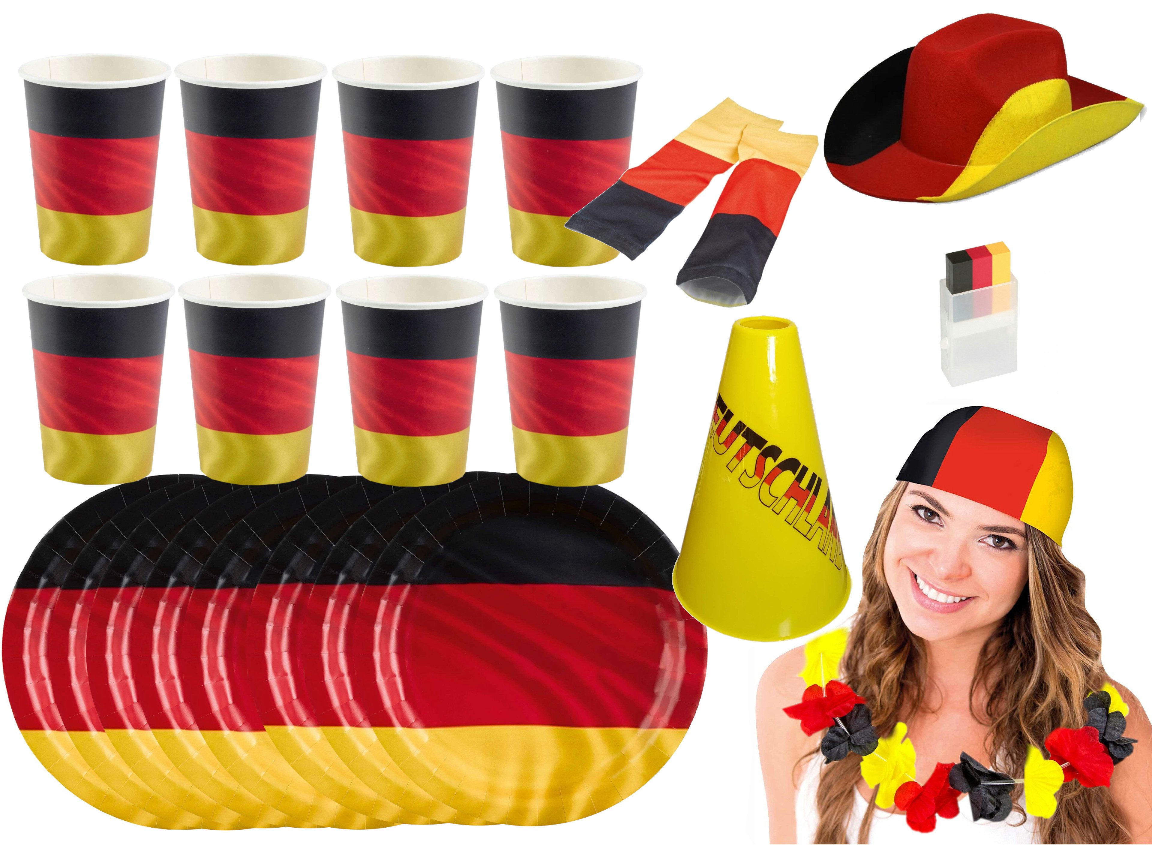 Amscan Kostüm Großes Deutschland Fan-Set, für die Weltmeisterschaft