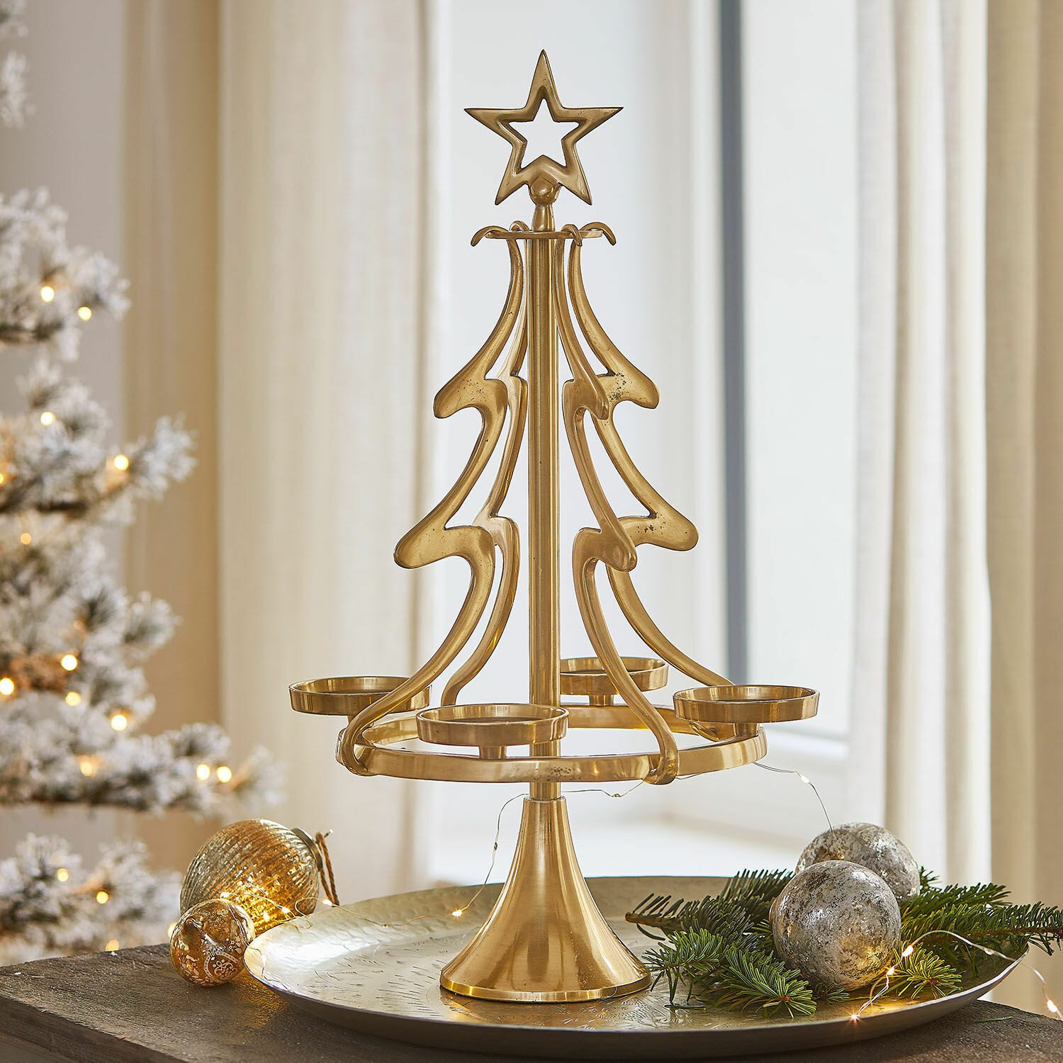 Mirabeau Adventskranz Adventskranzständer Gaetana gold