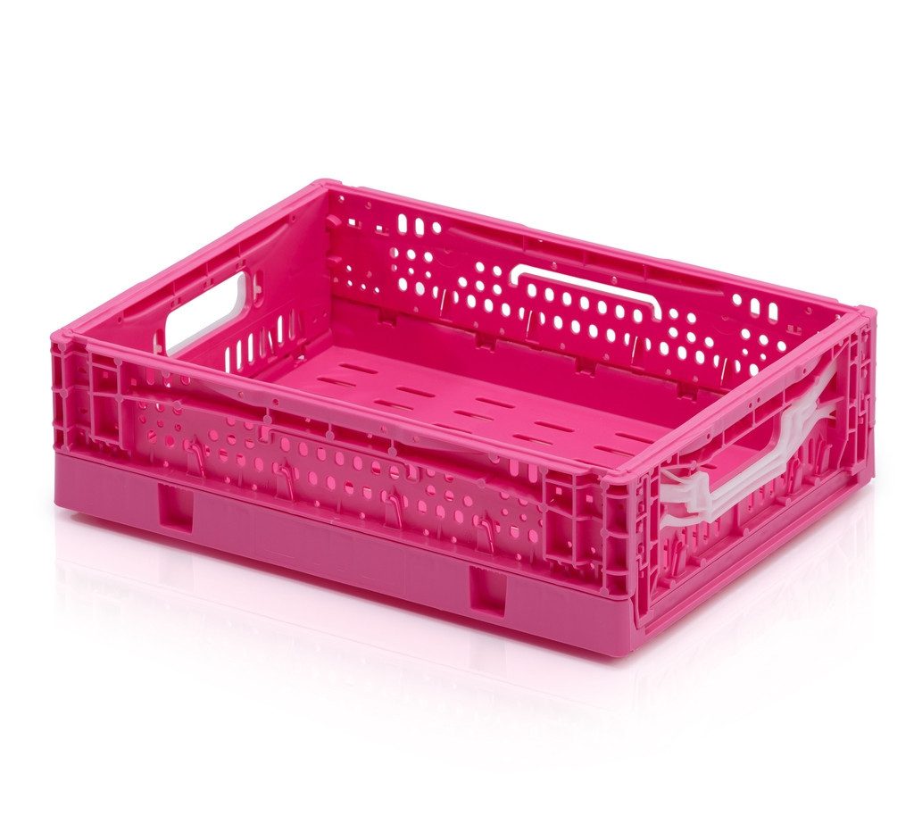 1a-Topstore Klappbox "FOLDY" in 4 trendigen Designfarben, gelocht