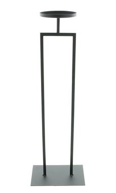Dekoleidenschaft Standkerzenhalter "Modern" aus Metall, anthrazit, 60 cm hoch, Kerzenhalter, Kerzensäule (1 St), Kerzenständer, Standleuchter, Bodenkerzenständer
