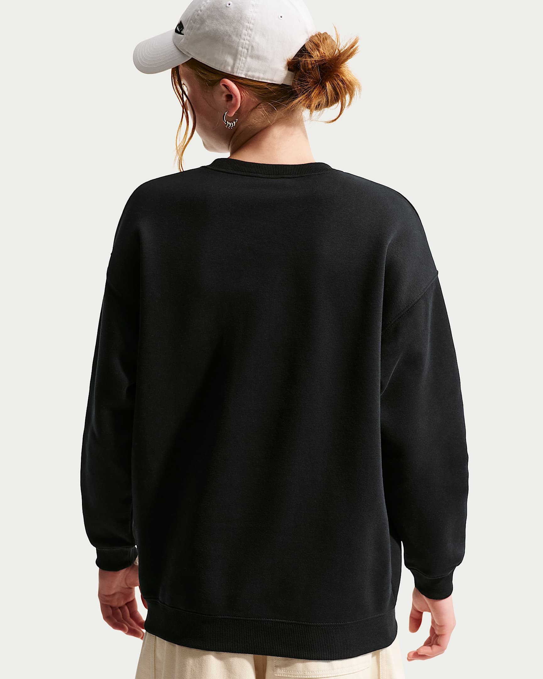 Nike Sportswear Sweatshirt G NSW STDIO FLC OVRSZD CRW AOP mit Rundhalsausschnitt, aus angerauter Sweatware