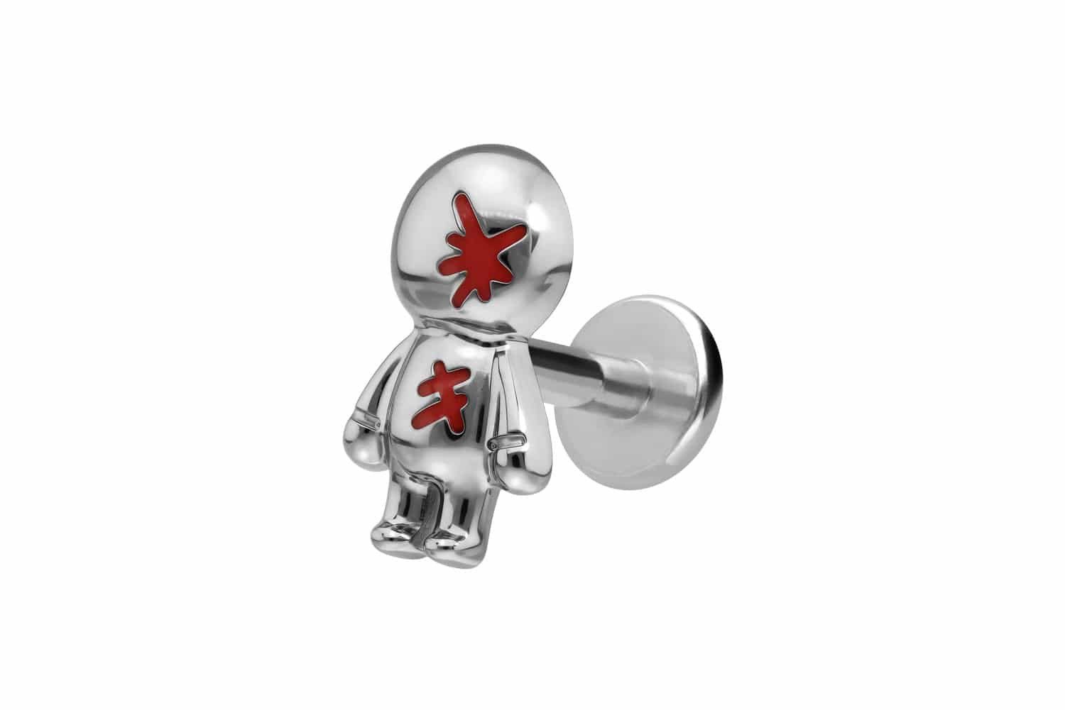 PIERCINGLINE Piercing-Set Titan Labret mit Innengewinde PUPPE (Labrets, 1-tlg)