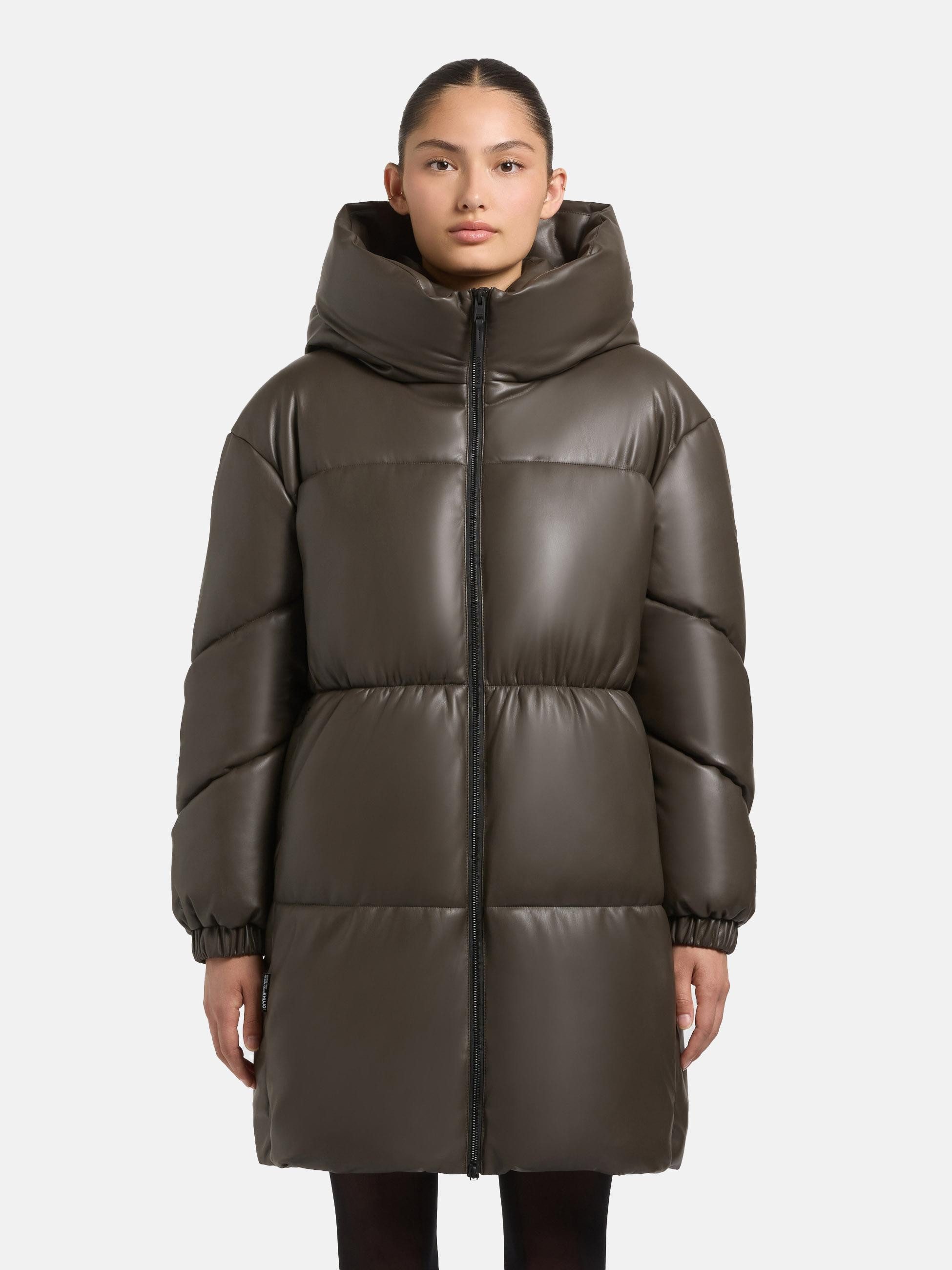 khujo Wintermantel Lorsa Winter Steppmantel in Kunstlederoptik günstig online kaufen