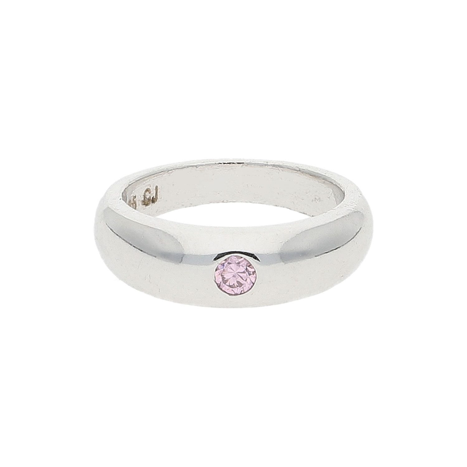 JuwelmaLux Kettenanhänger JuwelmaLux Taufring 925 Silber mit Zirkonia rosa JL30-02-4577 (1-tlg), Schmuckanhänger