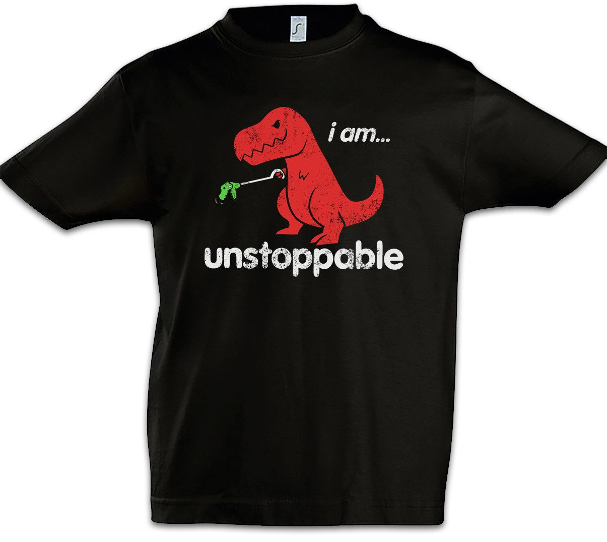 Print-Shirt I Am Unstoppable Kinder T-Shirt Tyrannosaurus Rex T-Rex Dinosaurier