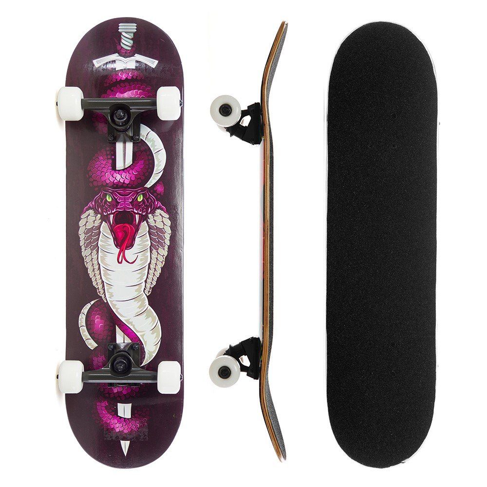 cozytrix Skateboard (7-lagig, 80 Ahornholz, Kanadischem Cobra Violett aus cm)