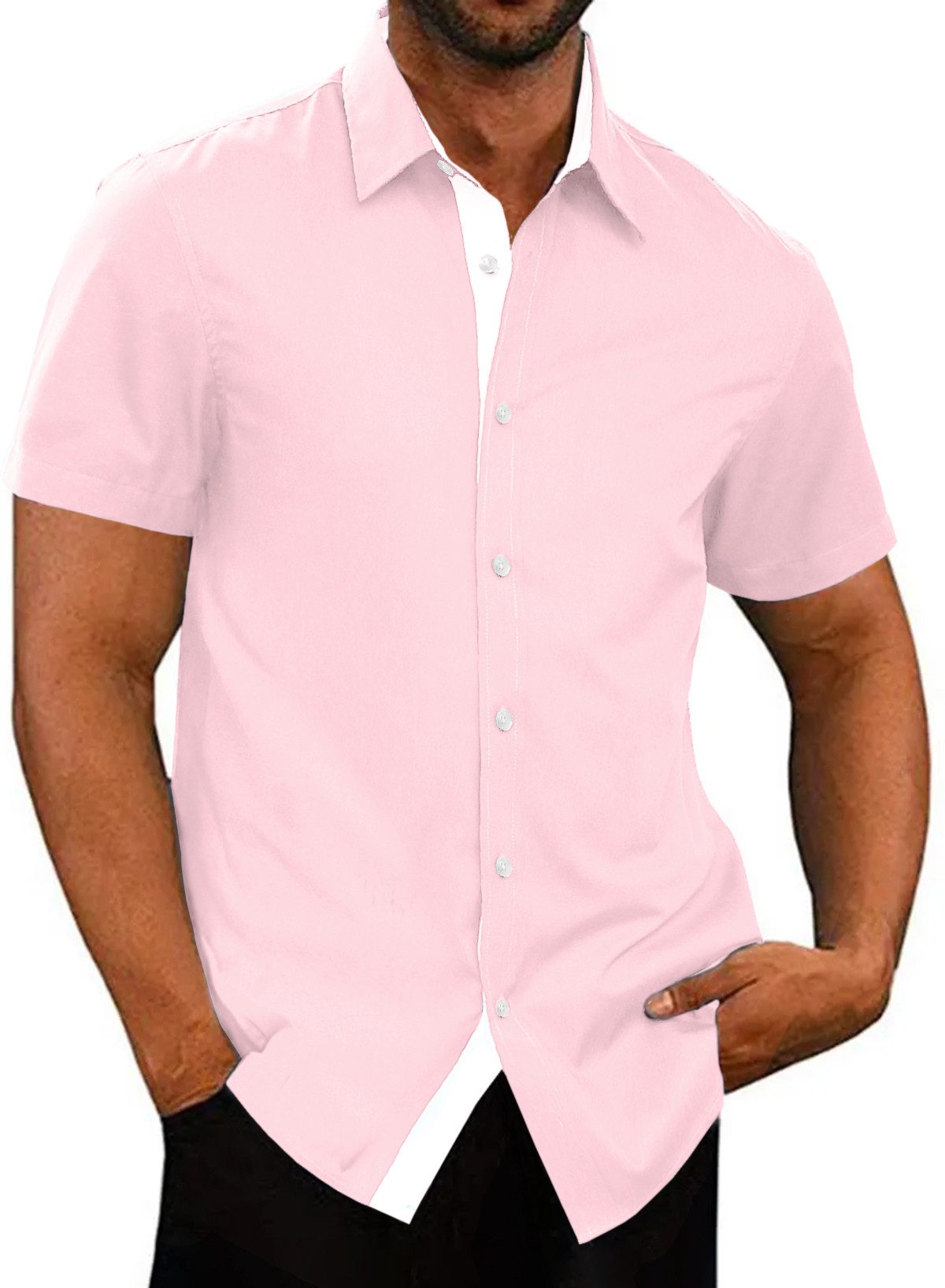 JMIERR Businesshemd Herren Hemd Kurzarm Freizeithemd günstig online kaufen