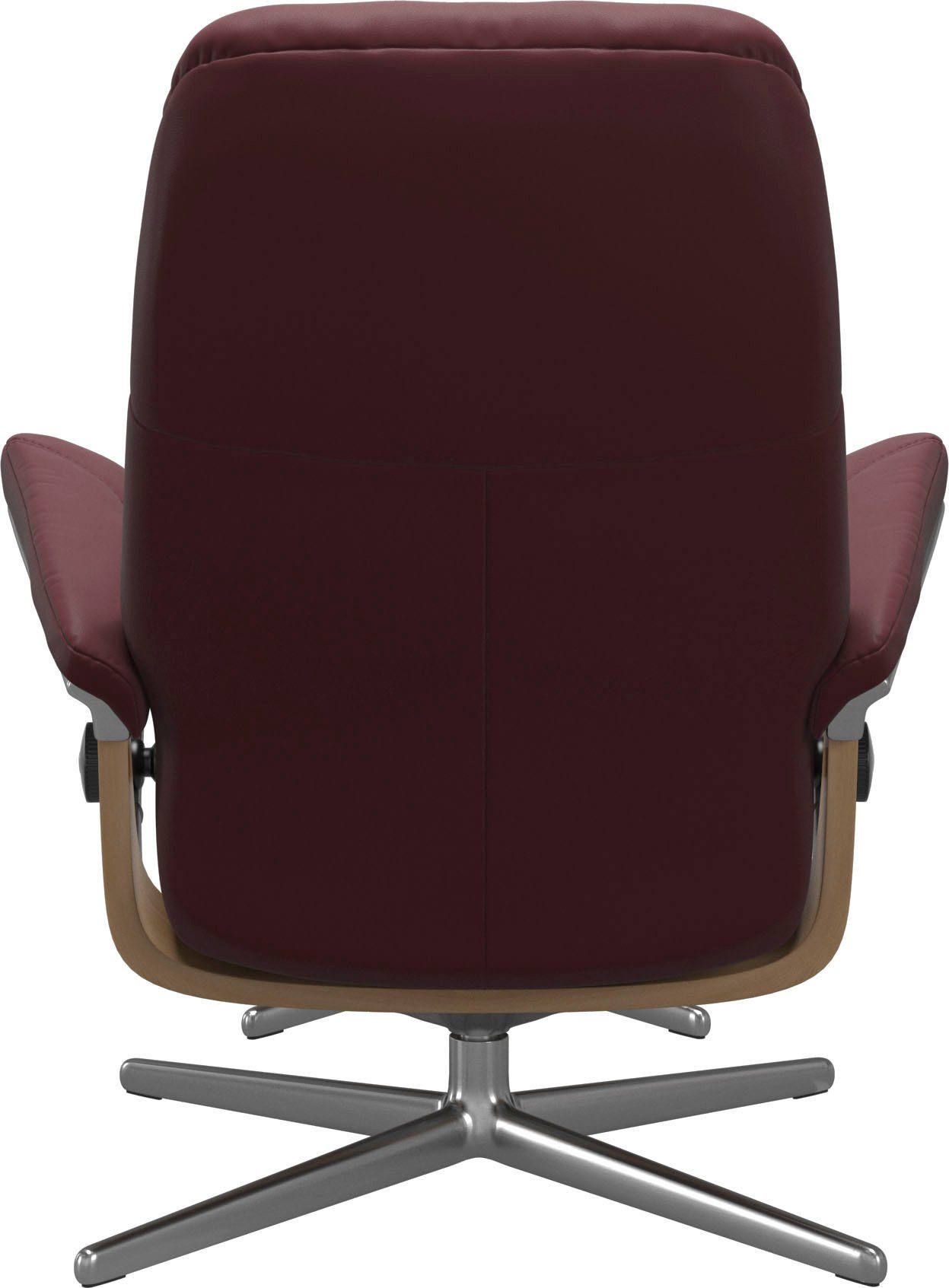 Stressless® Relaxsessel Consul (Set, Relaxsessel mit Hocker), mit Hocker, mit Cross Base, Größe S, M & L, Holzakzent Eiche