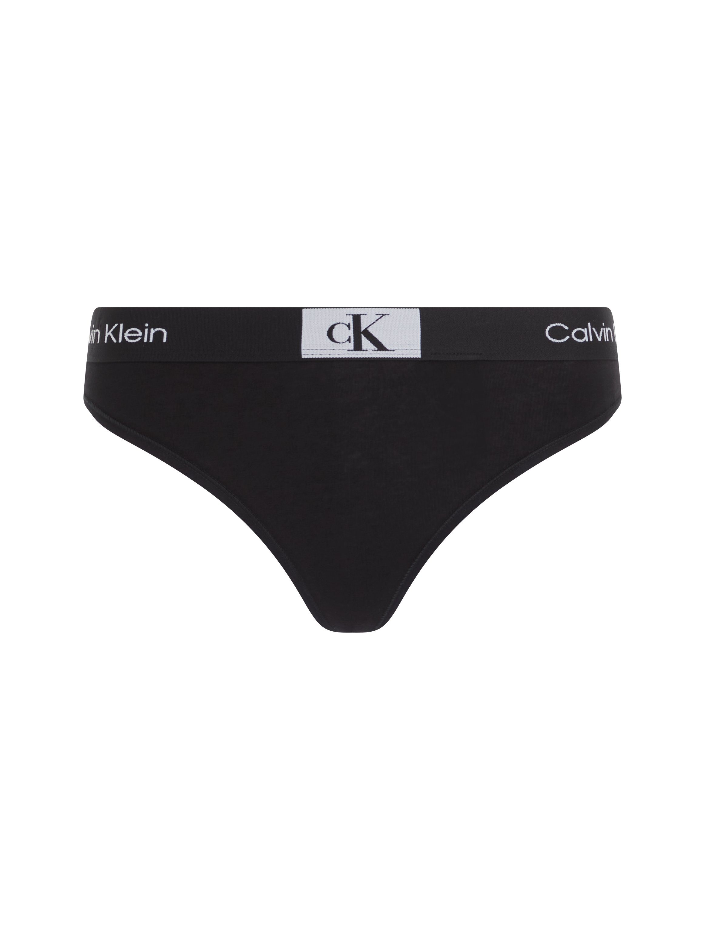 Klein T-String THONG MODERN Alloverprint Calvin BLACK Underwear mit