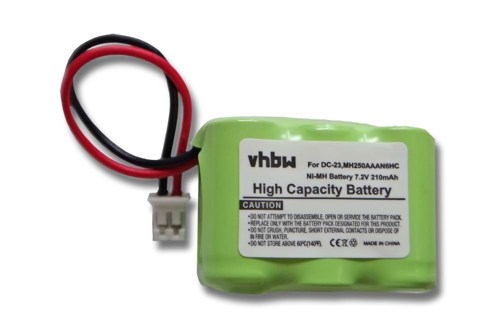 vhbw kompatibel mit Kinetic MH250AAAN6HC Akku NiMH 210 mAh (7,2 V)