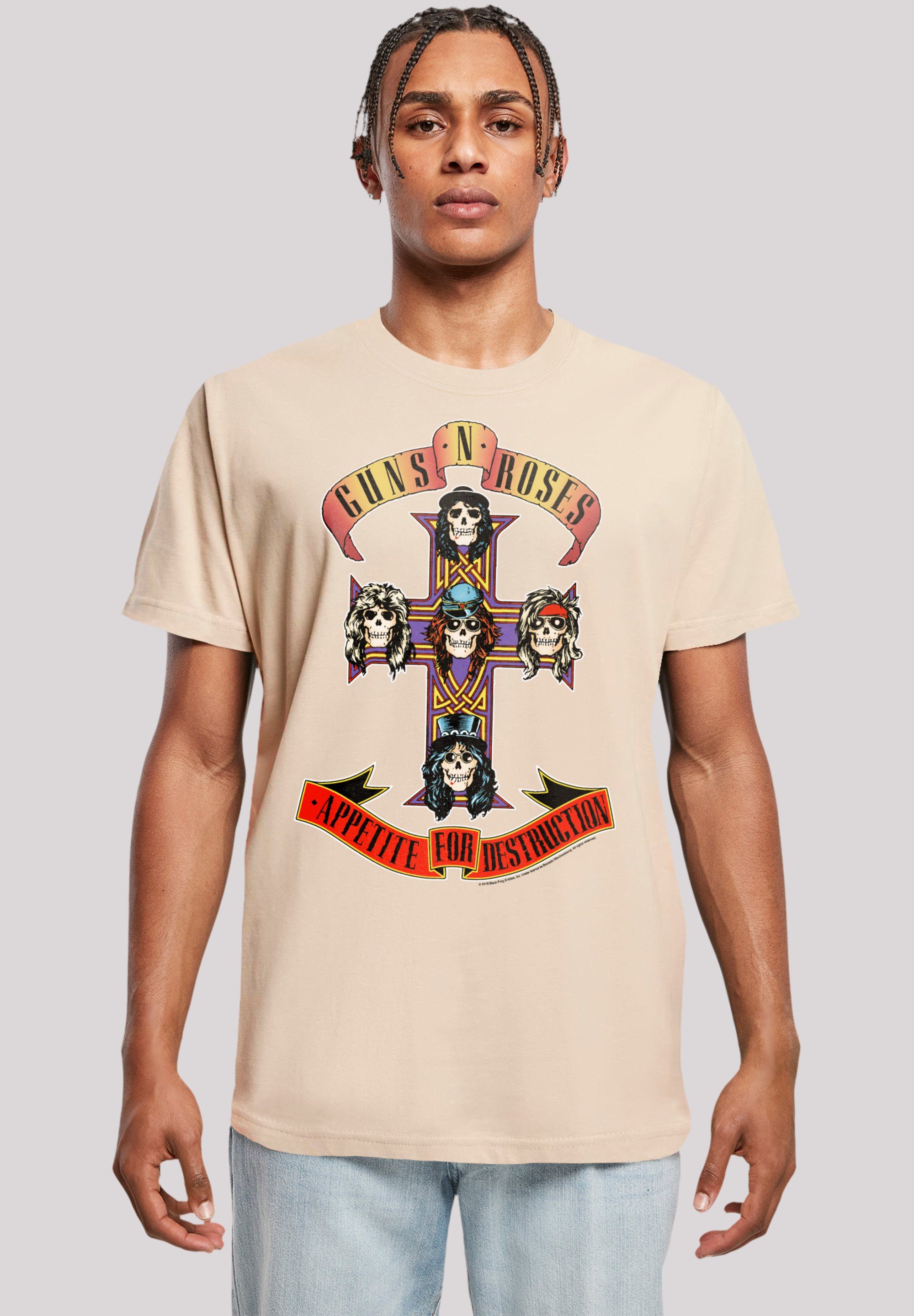 F4NT4STIC T-Shirt Guns 'n' Roses Appetite For sand Print Destruction