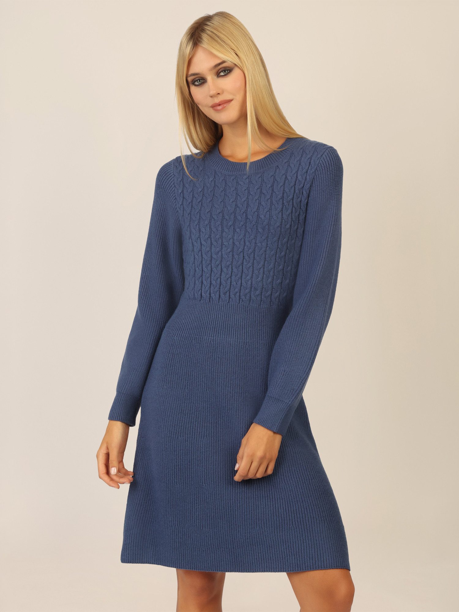 Apart Strickkleid mit Zopfmuster günstig online kaufen