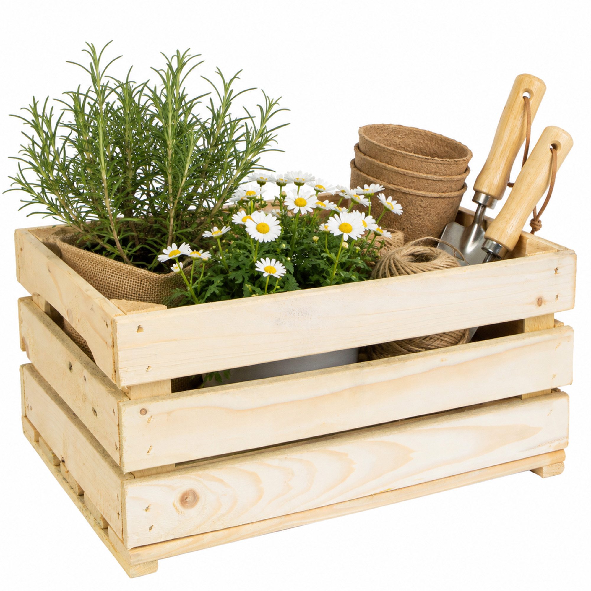 Kistenkolli Altes Land Allzweckkiste Holzkiste LASSE Aufbewahrungs- und Regalkiste Natur oder geflammt