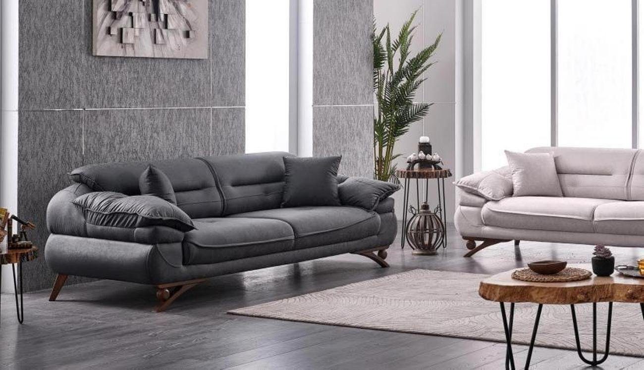 ohne in 2x Design Couchen Sessel Wohnzimmer Sofagarnitur + Couchtisch), Europa Sofa Made JVmoebel Möbel, Wohnzimmer-Set 331 (3-St., 1x 3-Sitzer Sitzer