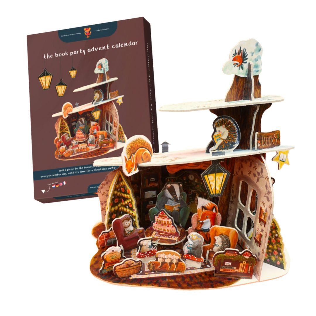 suebidou Adventskalender 3 D Pop Up Cosy Weihnachtskalender zum Basteln Aufbauen