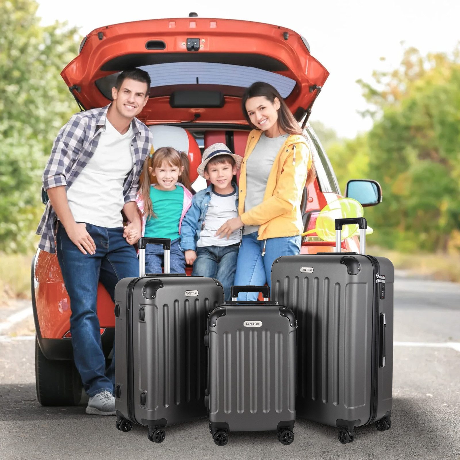 TAN.TOMI Hartschalen-Trolley Hartschalen-Koffer Trolley Rollkoffer Reisekof günstig online kaufen