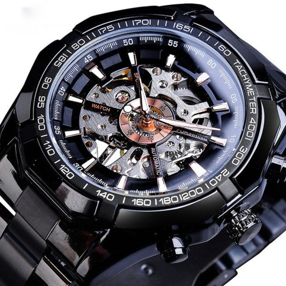 Rötting Design Automatikuhr Herrenuhr Automatikuhr Marke Forsining schwarze günstig online kaufen