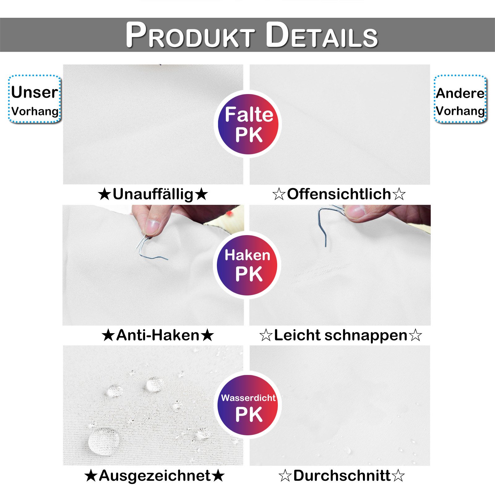 Jibenhome Vorhang Extra breite Raumteiler Vorhang für Terrassentür, Wasserd günstig online kaufen