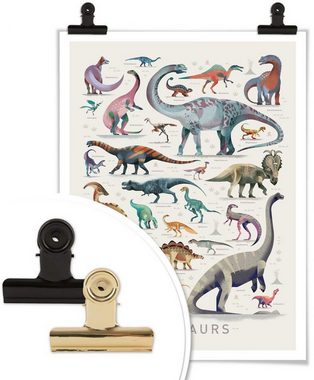 Wall-Art Poster Dinosaurs, Dinosaurier (1 St), Poster, Wandbild, Bild, Wandposter