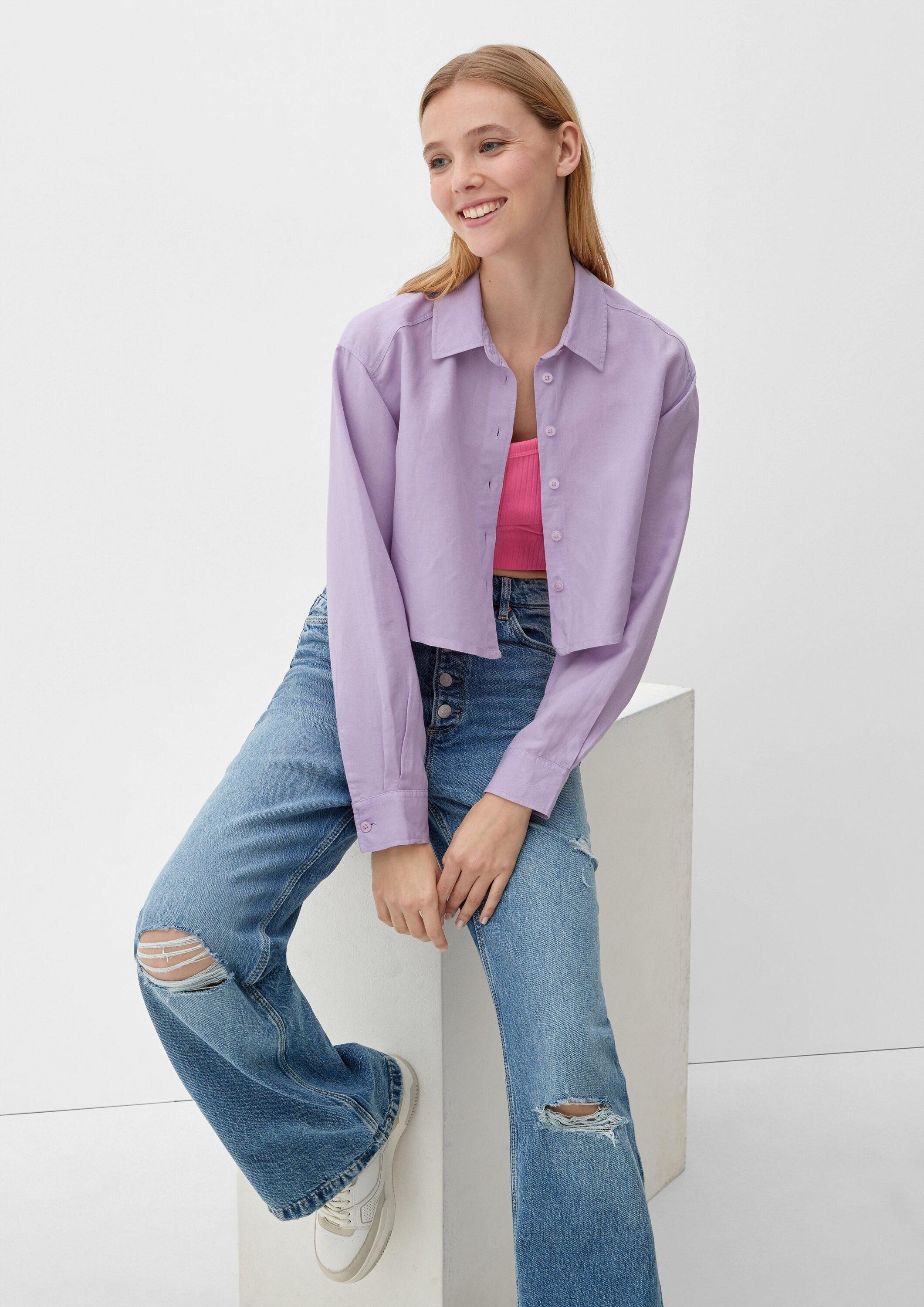 QS Langarmbluse Bluse Bluse im Boxy-Schnitt günstig online kaufen