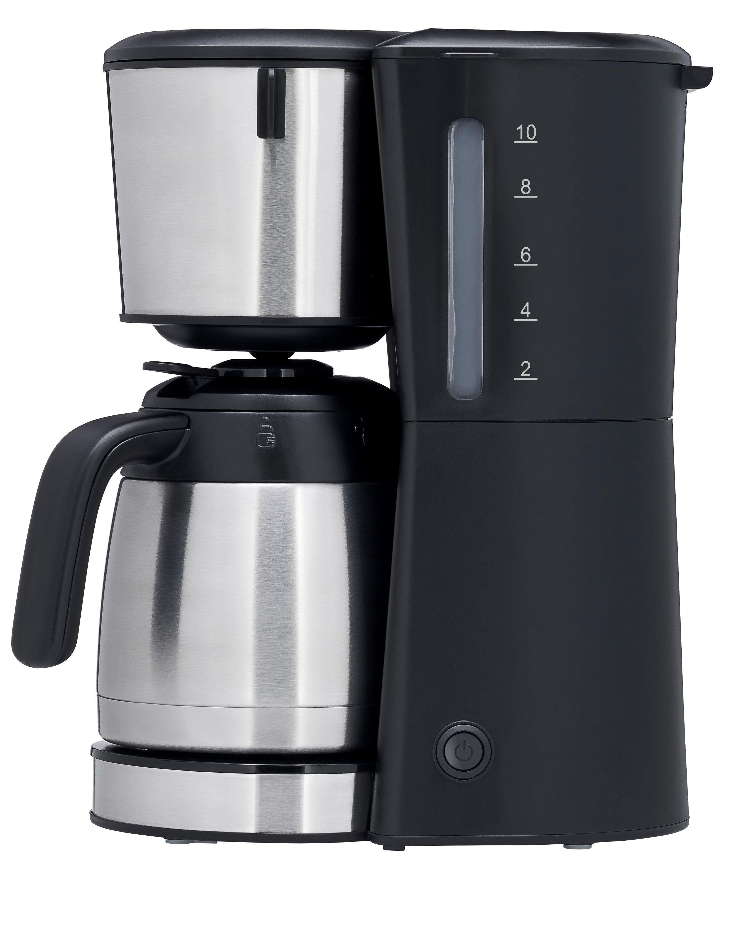 WMF Filterkaffeemaschine Bueno Pro, 1,25l Kaffeekanne, Papierfilter 1x4, mit Thermokanne silberfarben