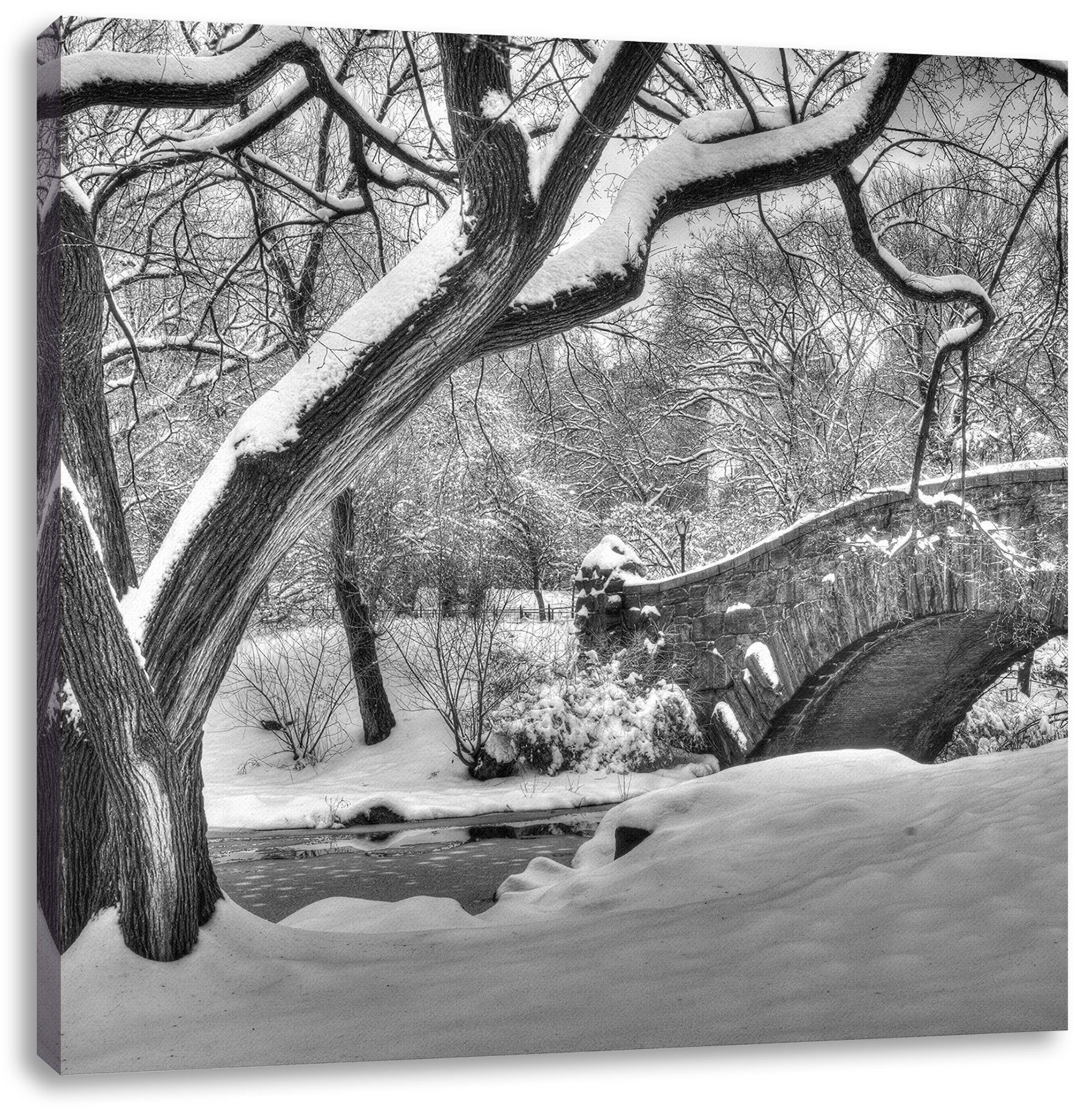 Pixxprint Leinwandbild Central Park New York, Central Park New York (1 St), Leinwandbild fertig bespannt, inkl. Zackenaufhänger