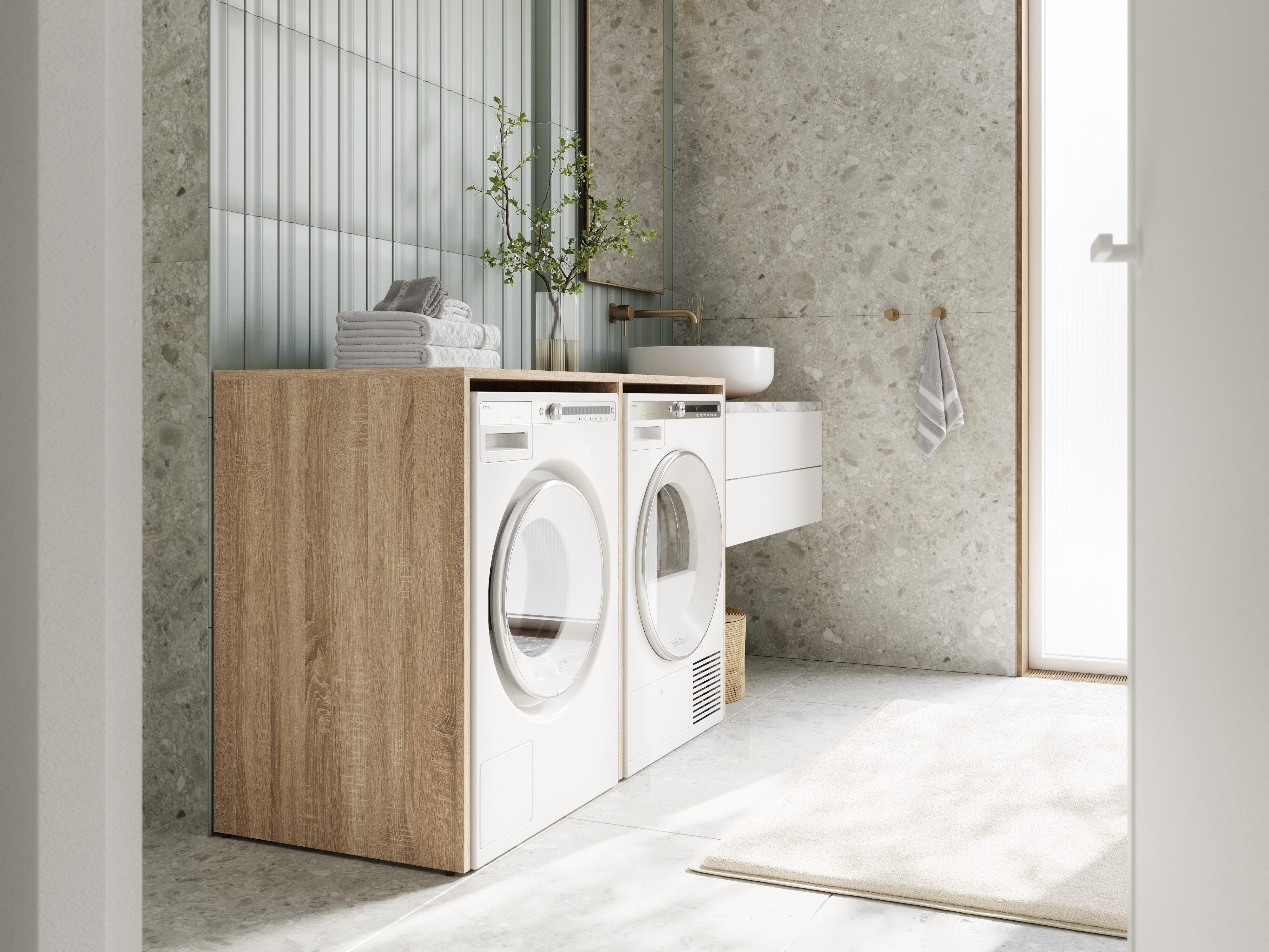 Platan Room Waschmaschinenumbauschrank DORA Waschmaschinenschrank 130 günstig online kaufen