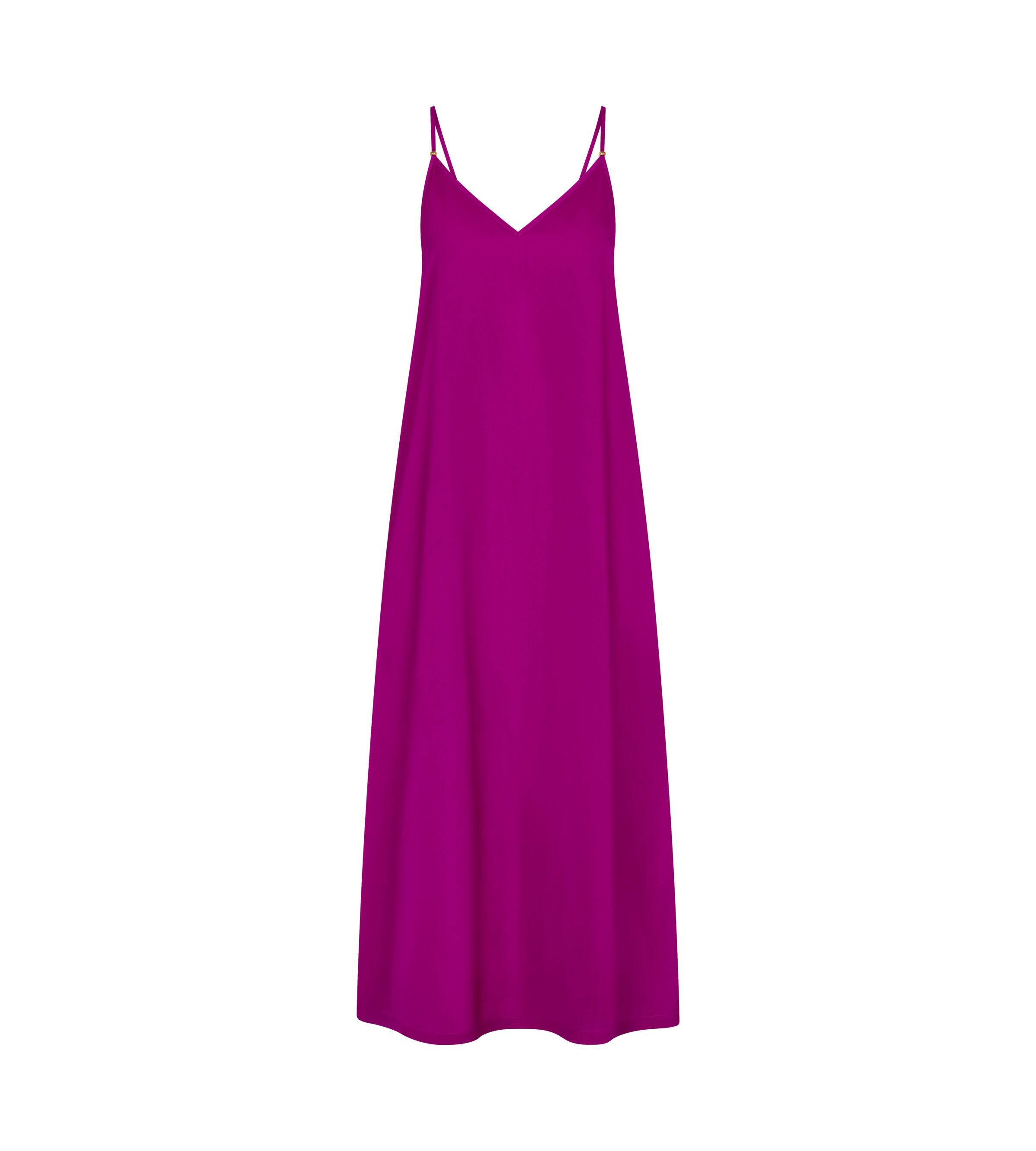 Triumph Sommerkleid Summer Satin Dress tiefer V-Ausschnitt, schmale Träger