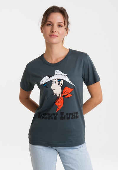 LOGOSHIRT T-Shirt Lucky Luke - Portrait mit lizenziertem Print