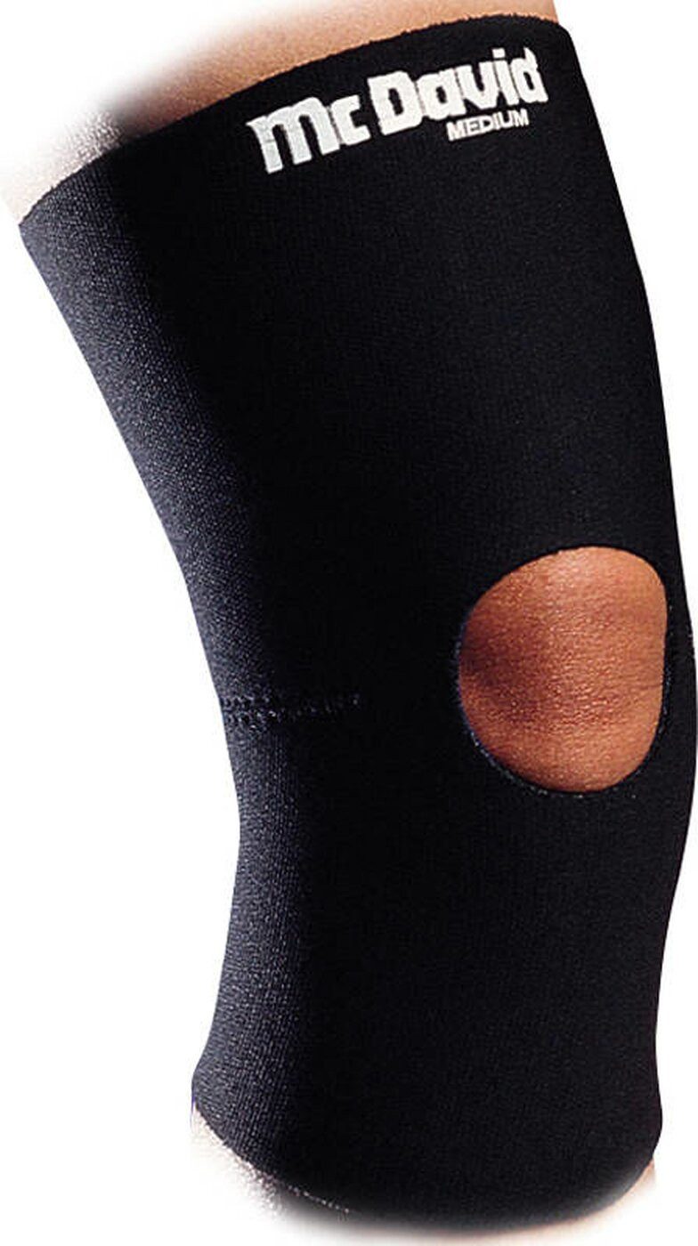 McDavid Kniebandage Schwarz – Größe L, Mit Federstahlstreben