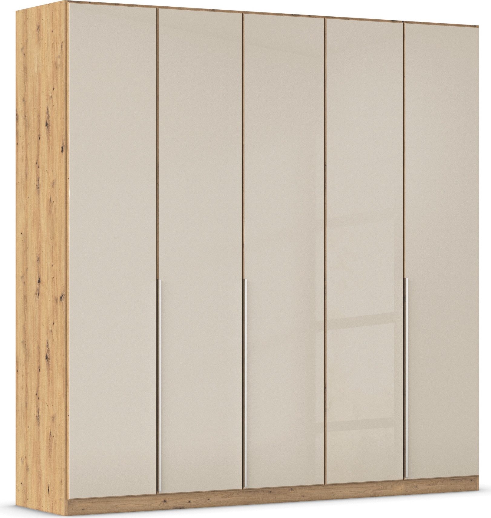 OTTO home Drehtürenschrank Kleiderschrank Kleiderschränke Schrank Garderobe AGORDO mit Glasfront (in zwei Griff-Farben, Breiten 91-405 cm) durchdachte Innenausstattung, in 8 Breiten und 2 Höhen MADE IN GERMANY