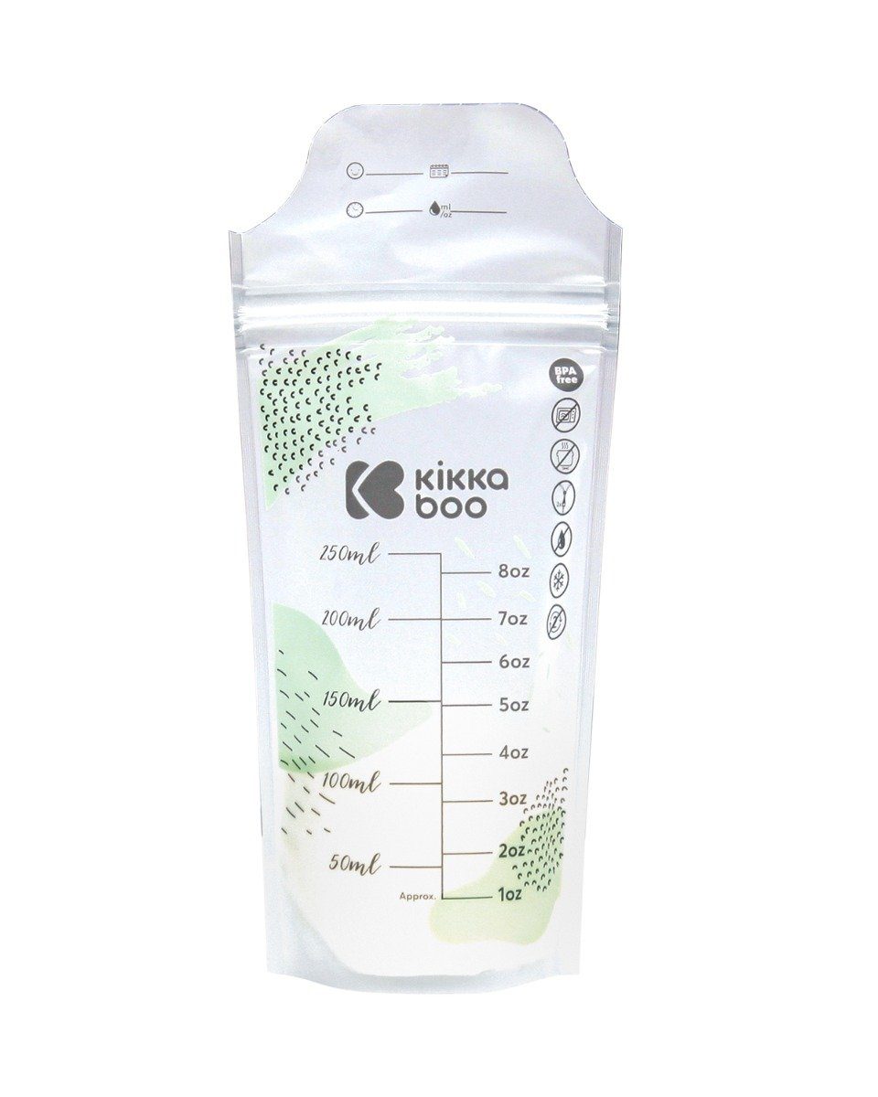 Kikkaboo Muttermilchbeutel Muttermilchbeutel 50 ml 250 auslaufsicher Doppelzipper Füllmenge Stück
