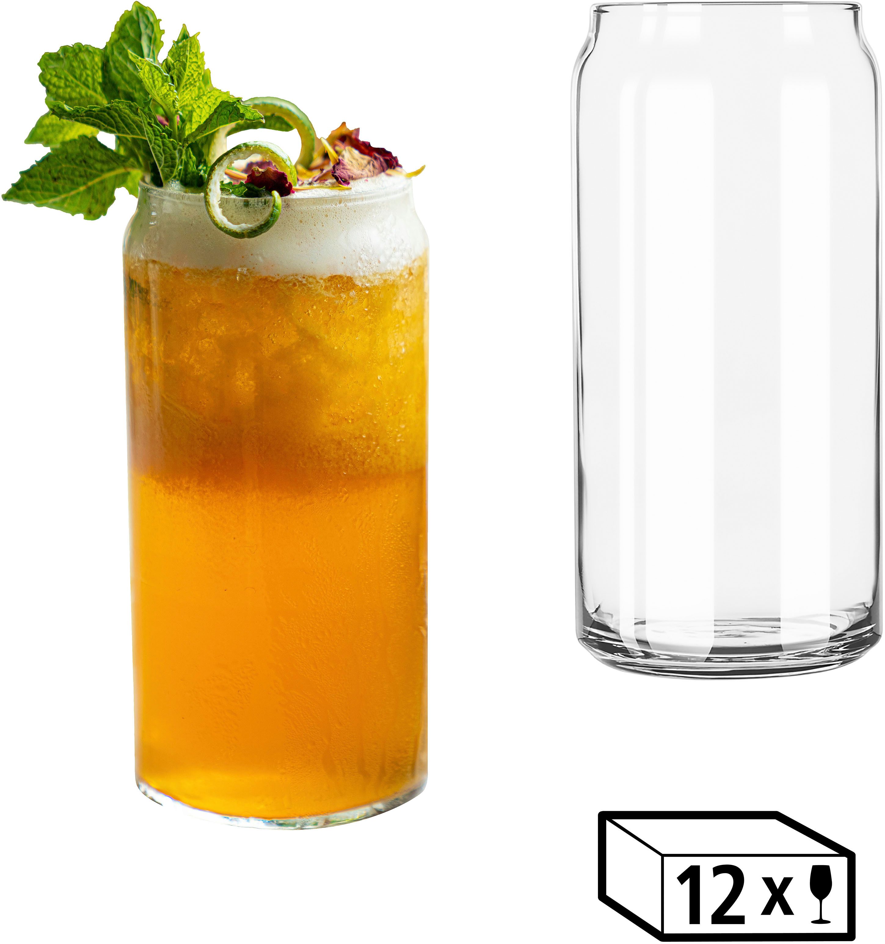 Gläser-Set Libbey Trinkglas, 12er Set -GLASS CANS-