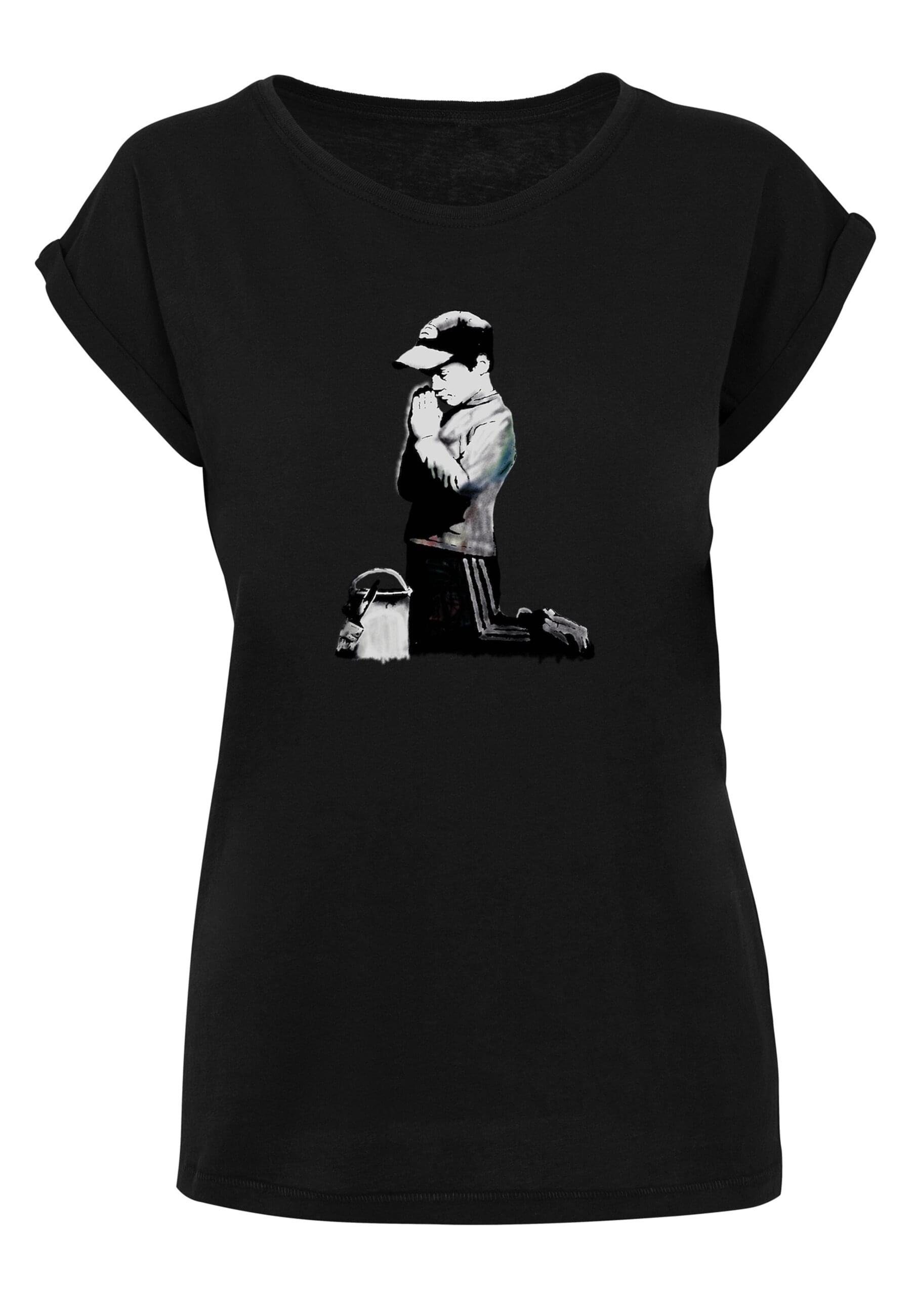 Merchcode T-Shirt Damen Ladies Praying Boy T-Shirt (1-tlg) black